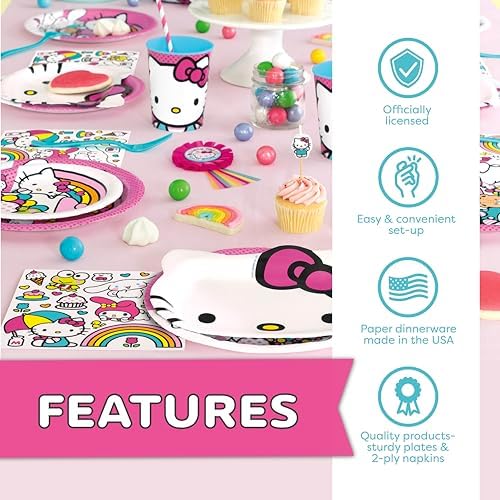 Hello Kitty Birthday Decorations Party Supplies with Tablecloth - Image 5