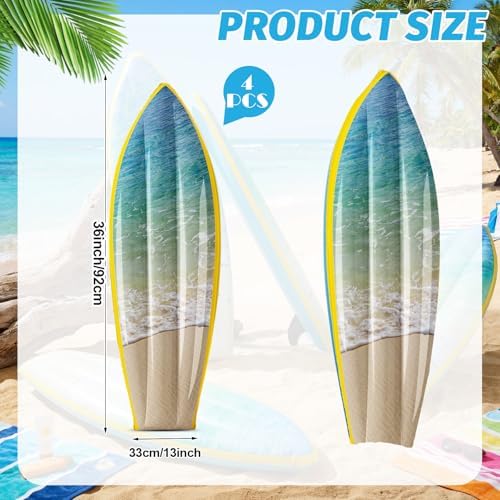 JellyArch 4 Pcs Ocean Waves Inflatable Surf Board 36 in Luau Party Decor - Image 3