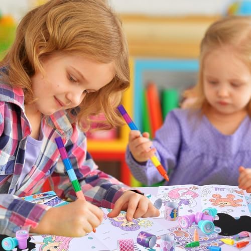 BenLouis 96Pcs Mermaid Coloring Set for Kids Party Favors - Image 7
