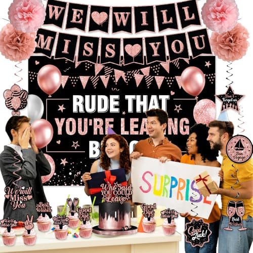 Rude That You'Re Leaving But OK Banner, Farewell Party Decorations - Image 2
