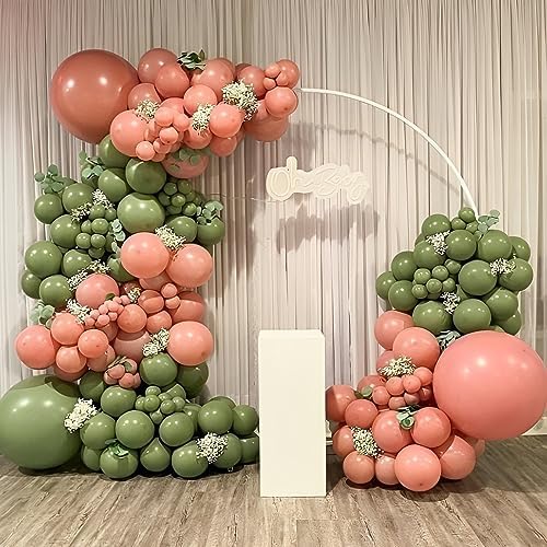 Voircoloria 110pcs Sage Green Olive Green Latex Party Balloons, 12inch - Image 4