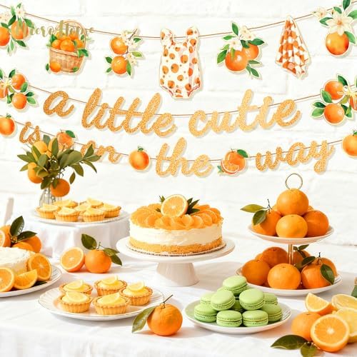 NICROHOME EUR Baby Shower Decorations, 4PCS Glitter Little Cutie Banners - Image 4