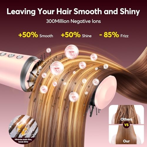5 in 1 Hair Styling Kit with Travel Case, Multi Hair Styler Set for Curling, Straightening, Volumizing & Smoothing, Hot Air Brush with Ionic Care for Fast Styling at Home & Travel - Image 5