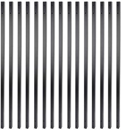Myard 31'' Estate Hallow Square Iron Heavy-Duty Deck Balusters, Matte Black by Myard