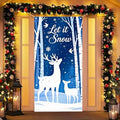 BlissYard Door Cover Christmas Deer Snowflakes 35x71 Inch Polyester by BlissYard