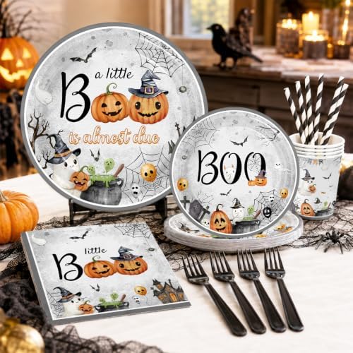 A Little Boo Is Almost Due Baby Shower Decorations for Boys Girls Baby Shower Party - Image 4