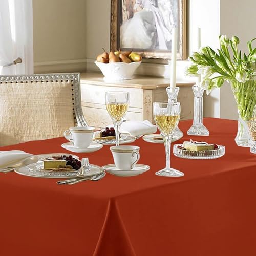 Fitable 6 Pack Rust Tablecloths 90x156 Inch for 8 Foot Rectangle Tables - Image 6