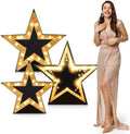 3 Pcs 26-31.5" Star Starry Night Movie Night Party Decorations Large Cutout by Leinuosen