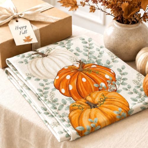 ONFAON Fall Decorations for Home, Fall Table Runner 13x72 Inch Linen - Image 6