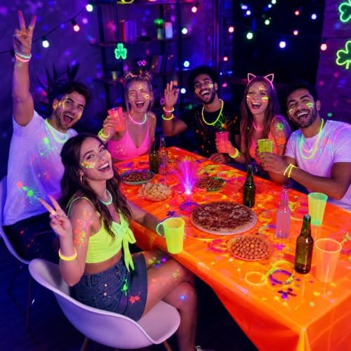 Mega-L Glow in The Dark Party Supplies, Neon Table Cloths, 12 Pack - Image 4