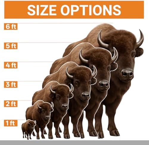 Bison 1FT Life Size Cardboard Cutout Animal Standup, 1 Piece - Image 2