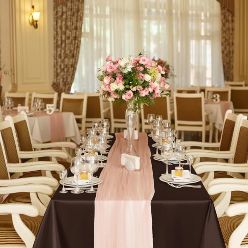 TURSTIN 4 Pack Fall Themed Satin Tablecloth 102 x 58'' Overlay Table Cover - Image 7