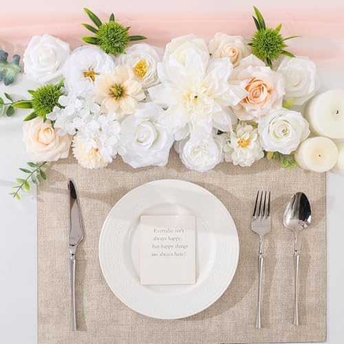 Floweroyal Artificial Flowers Fake Rose Flowers Dahlia with Stems for DIY Wedding Bridal Bouquets, Baby Shower, Floral Arrangement, Table Centerpieces, Home Decorations - Image 5
