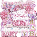 126 pcs Butterfly Baby Shower Decorations For Girl,4 pcs Butterfly Balloon Boxes,Floral,Butterfly Aluminum Foil Balloons,Flower,"A little butterfly is on the way","Mommy to be" Sash by PartySpot%EF%BC%81