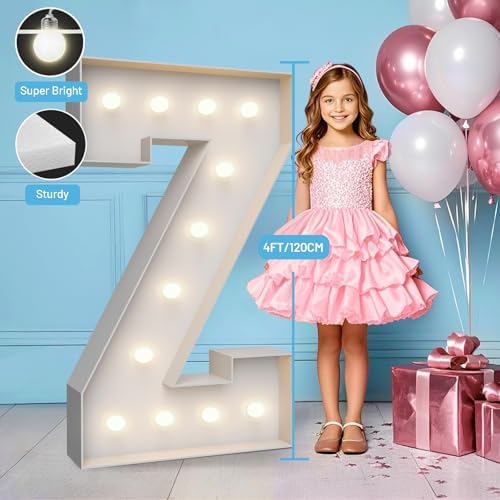 4FT Light Up Marquee Letter Z - Large Foam Board Mosaic Kit - Image 3