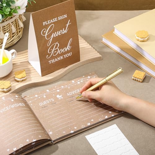 Fuyoooo Kraft Paper Baby Shower Guest Book Baby Shower Sign in Guest Book - Image 2