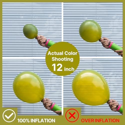 PartyWoo Sage Green Balloons 50pcs Olive Eucalyptus Dusty Green Boho Color - Image 3