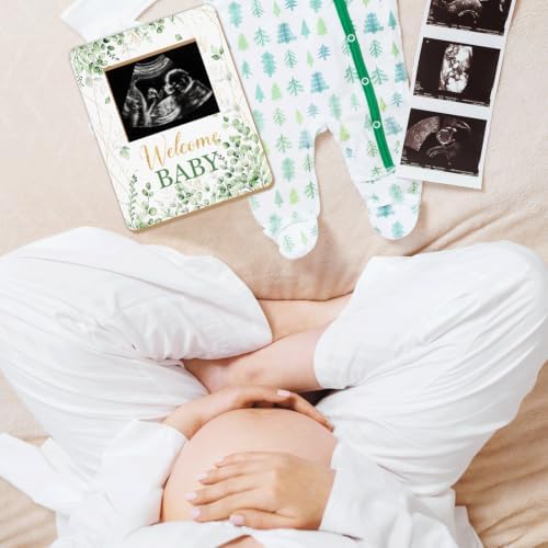 Sage Green Baby Shower Decor Frame, Sage Green Baby Shower Party Supplies, for Expecting Parents-to-Be Keepsake Gifts, Pregnancy Sonogram Frame Keepsake, Gender Reveal Present - Image 5