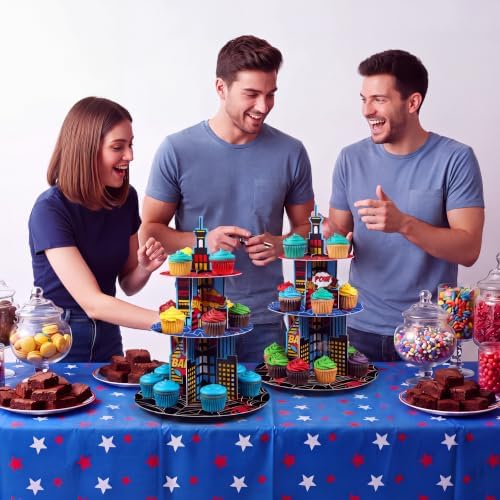 2Pcs 3 Tier Spider Cupcake Stand Decoration Spider Cupcake Tower - Image 6