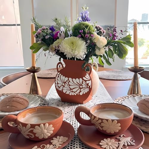 Jingmore 12 Pcs Cielito Lindo Fiesta Party Decoration, White Flower, Brown - Image 3