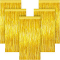 5 Pack 3.28ft x 6.56ft Gold Metallic Tinsel Foil Fringe Curtains, Photo Booth Backdrop Party Decorations for Birthday Wedding Baby Shower Graduation Bachelorette New Years by Unknown