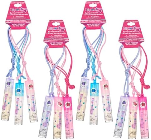 12pc Fruit Flavored Lip Gloss Necklace Set - Non-Toxic Wearable Lip Gloss - Image 5