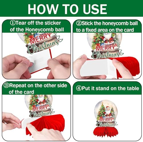 Christmas Party Centerpieces, Christmas Honeycomb Centerpieces for Table - Image 5