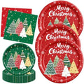 60pcs Christmas Disposable Paper Plates and Napkins Set by Unknown
