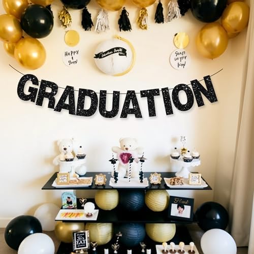 BEISHIDA Glitter Black 116 PCS A-Z DIY Letter Custom Banner Party Decor - Image 5