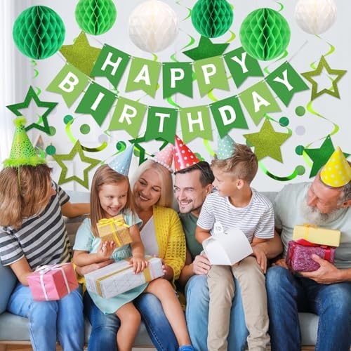 meowtastic Birthday Decorations Happy Birthday Banner with Honeycomb Balls - Image 3