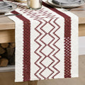 Artoid Mode Red Stripe Diamond Woven Table Runner 12x72 Inch by ArtoidMode