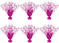 6 Pack Metallic Foil Spary Centerpieces for Tables, Hot Pink Centerpieces for Tables Decorations, Star Brust Table Centerpieces for Birthday Graduation Wedding Baby Shower Party by Unknown
