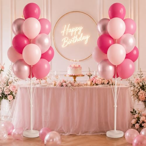 2Set Balloon Column Stand Kit for Floor with Base Pole,for Party - Image 7