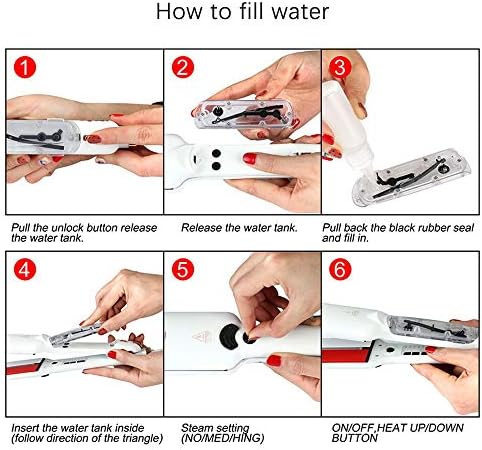 DORISILK Steam Hair Straightener and Curler Iron 2 in 1, Professional Salon Infrared Flat Iron Wide Tourmaline Ceramic Plate, Vapor Straighteners for Hair Instant Heat Up Adjustable Temp, 2 Inch White - Image 5