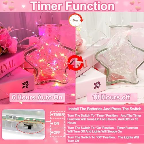 3 Pack Valentines Day Decorations Red Pink Warm White Valentines Lights - Image 4