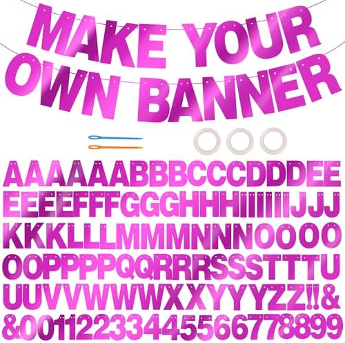 BEISHIDA Double-sided Purple 116Pc A-Z DIY Letter Custom Banner Party Decor by Beishida
