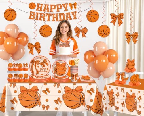 Yingto 215PCS Basketball Birthday Decorations for Girl Serves 25 - Image 3
