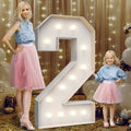4FT Light Up Marquee Number 2- Large Foam Board Mosaic Kit by Teebloom