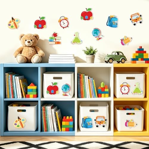 54Pcs Back to School Cutouts, Classroom Theme Bulletin Board Decoration, First Day of School Paper Cut-Outs for Teacher Students Party Supplies Classroom Office Chalkboard Door Wall Decor - Image 4