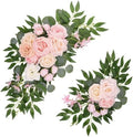 2 Pcs Wedding Arch Decorations, Soft Pink Rose Garland Pastel Set by Ovveroche