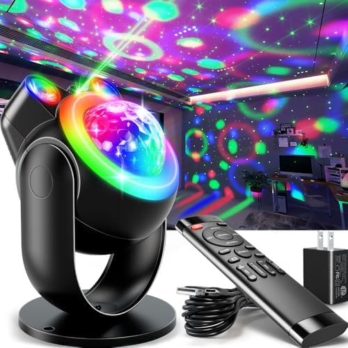Party Lights DJ Disco Light Disco Ball Lights with Star Projector Sound Activated Strobe for Parties, Bar, Birthday, Wedding, DJ, Pub, Holiday, Event Live Show, Christmas, Living Room, Decorations by MSUOVH