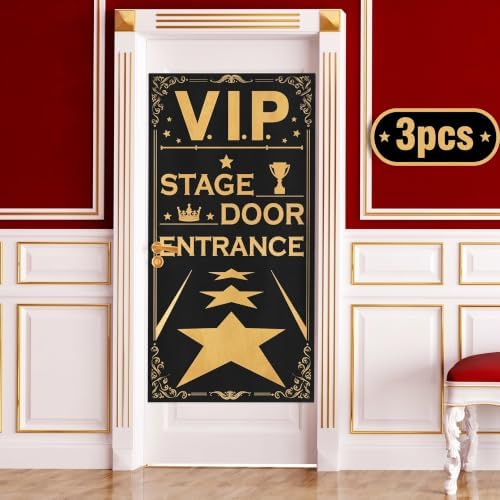 Juexica 3 Pcs VIP Stage Door Entrance 60 x 31.5" Red Carpet Party Decor by Juexica