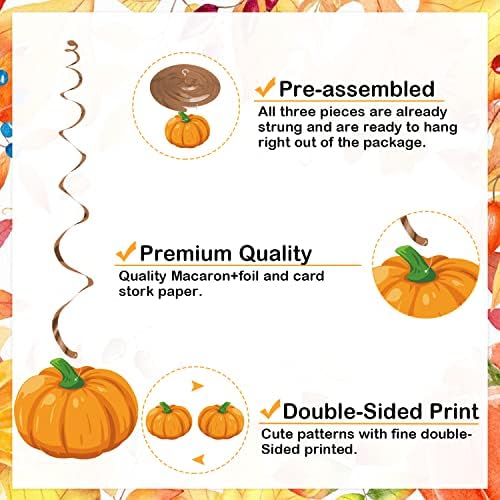 20Pcs Fall Party Hanging Decorations, Autumn Hello Fall Party Decorations, Pumpkin Leaf Truck Cutouts Thanksgiving Ornaments for Fall Party Decor Thanksgiving Party Supplies - Image 3