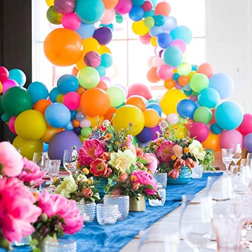 Voircoloria 105pcs Colorful Rainbow Party Latex Balloons, 12inch - Image 5