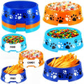 CroBlissful 12 Set Dog Paw Bowl Puppy Birthday Party Decor,Blue and Orange by CroBlissful