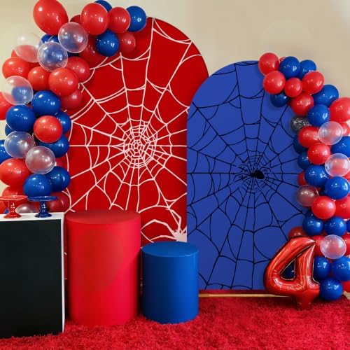 2 Set 6ft 7.2 ft Spider Web Arch Backdrop Covers Stretchy Fabric - Image 5