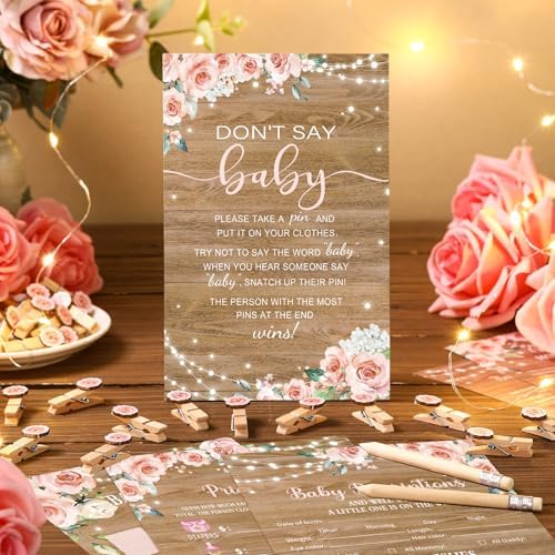 Patelai 321 Pcs Baby Shower Games Supplies, Flower - Image 2