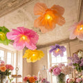 VIHOSE 12 Pcs Tea Party Decorations 15.7 Inch Lanterns Paper Flower with LED Lights for Spring Fancy Party Decorations Large Peony Pendant Lamps for Tea Garden Wedding Bridal Baby Shower by VIHOSE