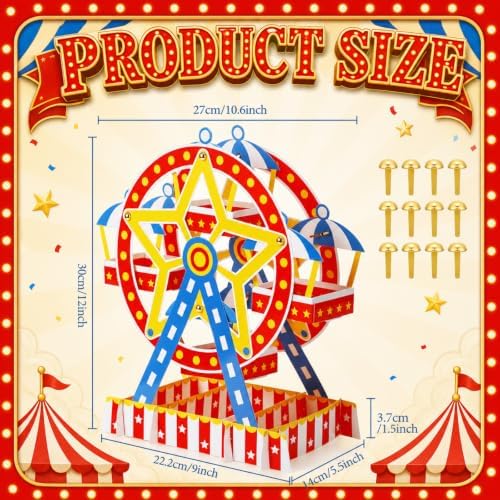 Epakh 6 Sets Carnival Party Ferris Wheel Centerpiece Decorations, Classics - Image 2