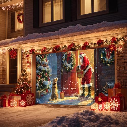 HOMETITUTE Santa Dogs Christmas Garage Cover 13x6ft - Image 4